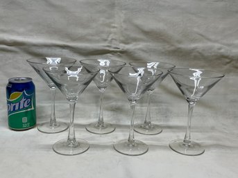 Set Of 6 Martini Glasses