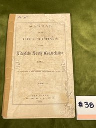 1855 Manual For The Churches Of The Southern Litchfield South Consociation - Connecticut