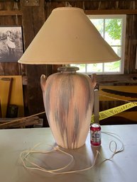 Extra Large Pastel Art Pottery Urn Lamp