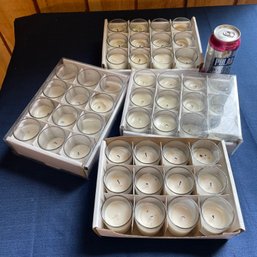 4 Dozen Filled Glass Votive Candles (Used)