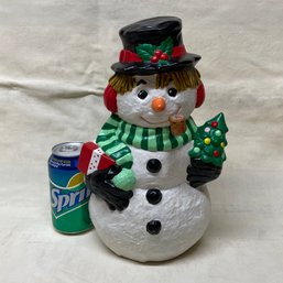 Hand Painted Ceramic Snowman - Christmas Decor