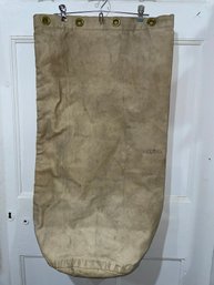 Vintage U.S. Navy White Canvas Duffle Bag