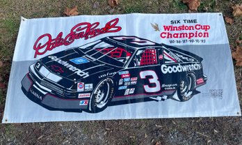 Dale Earnhardt 6 Time Winston Cup Champion Large Banner NASCAR Collectible, Vintage