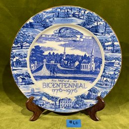 1976 New Milford, CT United States Bicentennial Plate - Limited Edition