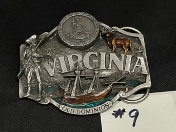 VIRGINIA 'Old Dominion' Belt Buckle 1987 Siskiyou