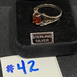 Simulated Amber Ring - Size 10
