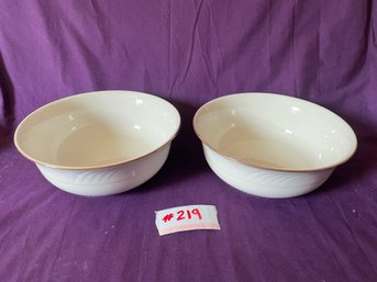 (2) Lenox 'Golden Sand Dune' Serving Bowls 'The Carolyn Special'