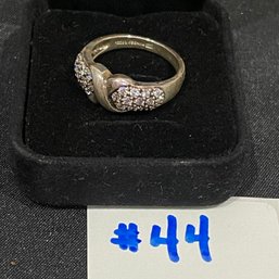 Sterling Silver Diamonique Cubic Zirconia Ring - Size 10