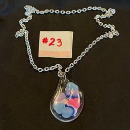 Vintage Lucite Abstract Free-Form Pendant Necklace