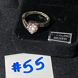 Sterling Silver Diamonique Cubic Zirconia Ring - Size 7