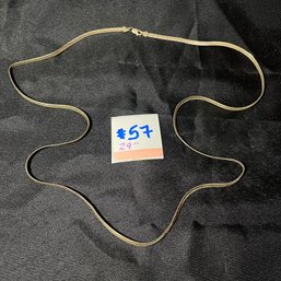 29' Sterling Silver Flat Herringbone Snake Chain Necklace FGS VIOR - Vintage Italy