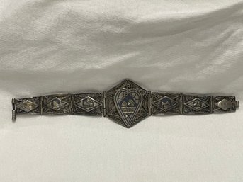 IRAN Vintage 1944 Souvenir Filigree Bracelet - Probably Sterling Silver