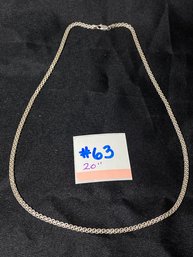 20' Sterling Silver Chain Necklace - Unique Link Design