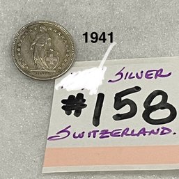 1941 Switzerland 1/2 Franc - Vintage Silver Coin