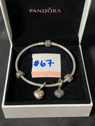 Genuine Sterling Silver PANDORA Bracelet With Mother Charms ALE 925