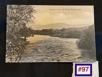 'Housatonic River - Mt. Everett, Sheffield, Massachusetts' Antique Postcard