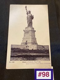 'Statue Of Liberty, New York' Antique Undivided Postcard