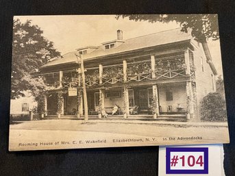 Rooming House Of Mrs. E. E. Wakefield - Elizabethtown, N. Y. Vintage Adirondacks Postcard