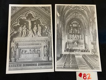 (2) Trinity Church - New York City Vintage Postcards