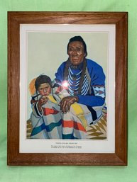 'Turtle And His Young Son' Pecunnies Native American Art Print