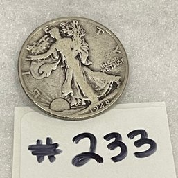 1928 Walking Liberty American Silver Half Dollar Coin