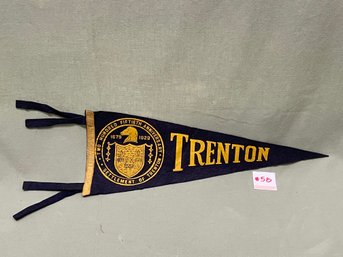 1929 Trenton, New Jersey Vintage Felt Pennant 250th Anniversary