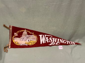 Washington, DC 'The Capitol' Vintage Felt Pennant