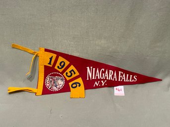 1956 Niagara Falls, New York Vintage Felt Pennant