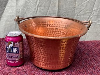 Hammered Copper Fireplace Bucket