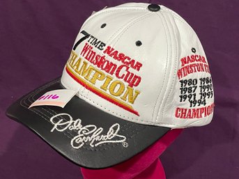 Faux Leather DALE EARNHARDT 7 Time NASCAR Winston Cup Champion Hat NEW