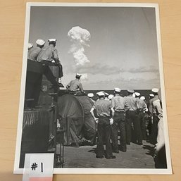1946 Atom Bomb Test Press Photo 'Operation Crossroads' Bikini Atoll