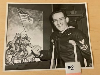War Bonds WWII Press Photo - IWO JIMA Flag Raiser John H. Bradley