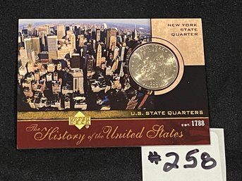 2001 New York State Quarter Upper Deck Collector Card