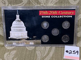 19th-20th Century DIME COLLECTION, Vintage U.S. Coins Set