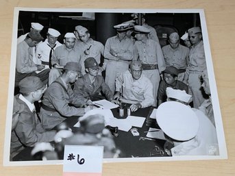 'wake Surrender' WWII Press Photo, Japanese Surrender USMC