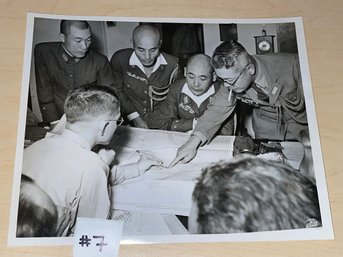 American & Japanese Discuss Plans For Surrender WWII Press Photo USMC