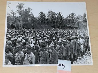 'JAPS SURRENDER' WWII Japanese Rota Island Surrender 1945 Press Photo