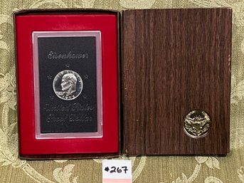 1973-S Silver Eisenhower Dollar Coin In Presentation Case