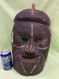 Very Cool Antique Carved Wood Tribal Mask