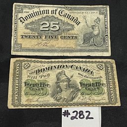 Antique Dominion Of Canada Paper Money, Currency