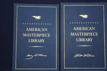 American Masterpiece Library Books - David Henry Thoreau & Walt Whitman