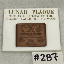 Lunar Plaque Replica Medal In Cast Lucite