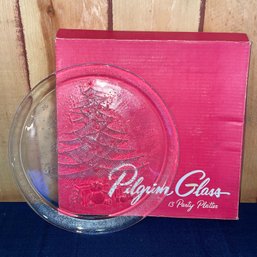 Christmas Tree 13' Party Platter - Pilgrim Glass
