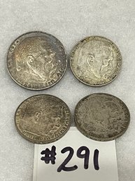 (Lot Of 4) Vintage NAZI Germany Coins