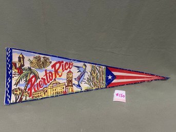 PUERTO RICO Vintage Pennant Flag