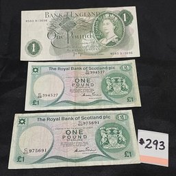 Royal Bank Of Scotland & Bank Of England Vintage Banknotes, Foreign Currency