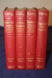Set Of 4 Rudyard Kipling Books - Vintage REVIEW OF REVIEWS CO.