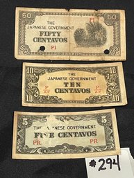 WWII Japanese Government Philippines 'Invasion Money' Paper Currency