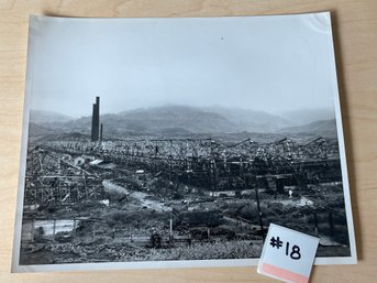 Nagasaki, Japan Atomic Bomb Destruction Original WWII Press Photo