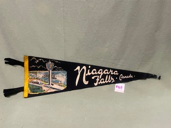 'The Seagram Tower' Niagara Falls, Canada Felt Pennant - Vintage